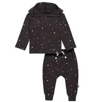 Modern Moments by Gerber - 2 piece Hooded Hacci Set - Boy - Heather Stars