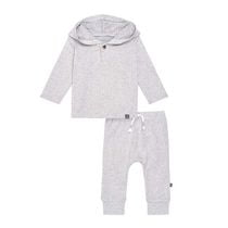 Modern Moments by Gerber - 2 piece Hooded Hacci Set - Boy - Grey Heather