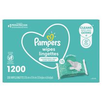 Lingettes pour bébés non parfumées Pampers Complete Clean, 15X boîtes distributrices
