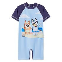 Bluey Baby Boys' Rash Guard 1-Piece, Sizes 2T-5T
