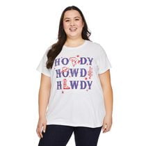 The Pink Closet Women's Plus Howdy Tee, Sizes 1X-4X