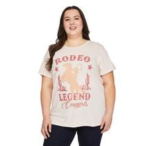 The Pink Closet Women's Plus Rodeo Legend Tee, Sizes 1X-4X