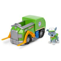 PAW Patrol, Camion de recyclage de Rocky avec figurine à collectionner, pour les enfants à partir de 3 ans