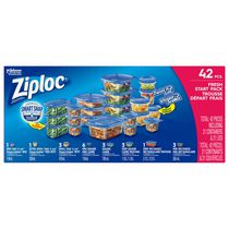 Ziploc Conteneurs de stockage trousse épart frais, pack varié, 21 unités (ensemble de 42 pièces avec contenants + couvercles)