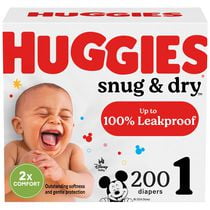 HUGGIES Snug & Dry Diapers, Mega Colossal Pack, Sizes: 1-8