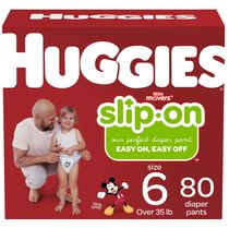 Huggies Little Movers Slip-On Diaper Pants, MC Pack, Size 4-6 | 116-80 Count