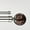 Brown Marble, Polished Nickel Double Rod, variant on Linen Avenue Decorative Curtain Rod Sets