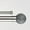 Grey Stone, Polished Nickel Double Rod, variant on Linen Avenue Decorative Curtain Rod Sets