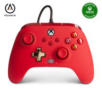 PowerA Enhanced Wired Controller for Xbox – Red; gamepad, wired video game controller, gaming controller, Xbox Series X|S