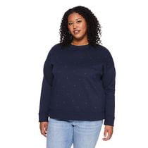 Chandail à encolure ras du cou George Plus pour femmes Tailles&nbsp;1X-4X