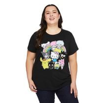 Hello Kitty and Friends Women's Plus Boyfriend Fit Tee, Sizes 1X-4X