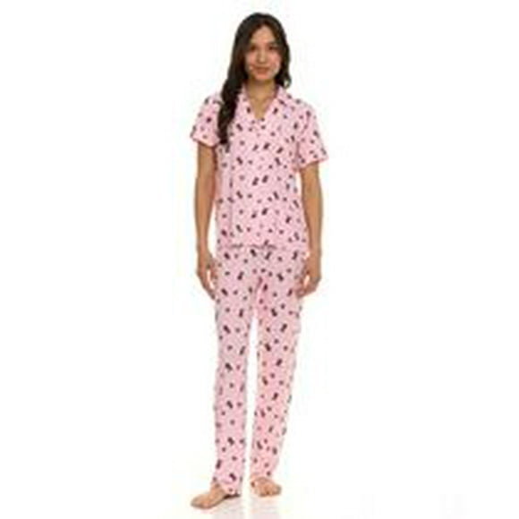 Ensemble pyjama 2 pièces à col cranté pour femme Paris Dreams, tailles S à XL – Exclusivité en ligne