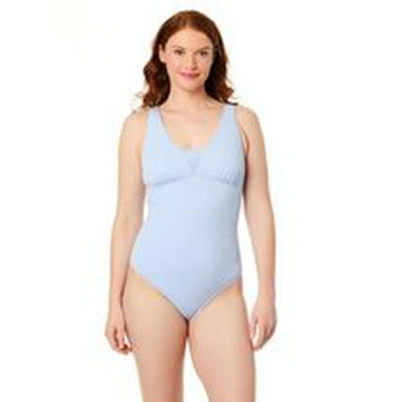 Lands' End Women's Size S-XXL Nylon Spandex Grecian One-Piece Swimsuit with Shirring Detail, Sizes S-XXL