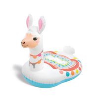 INTEX Cute Llama Inflatable Ride-on Pool Float, 53in x 37in x 44in