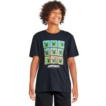 T-shirt avec imprimé graphique Minecraft pour garçons