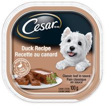Cesar Classic Loaf in Sauce Duck Recipe Soft Wet Dog Food