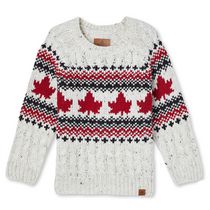 Chandail en tricot jacquard Canadiana pour petites filles