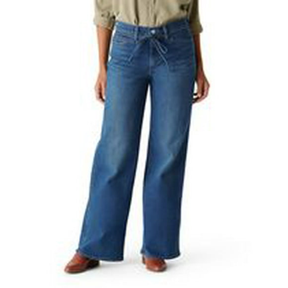 Jean jambe large ceinturé ancien pour femme Levi Strauss SignatureMC
