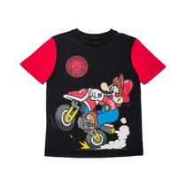 Mario Kart Boys Bike Skid Short Sleeve T-Shirt