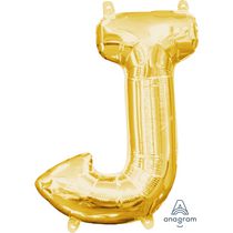 Ballon Party-Eh! d'Anagram International avec lettres en or en forme de J