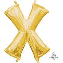 Ballon Party-Eh! d'Anagram International avec lettres en or en forme de X