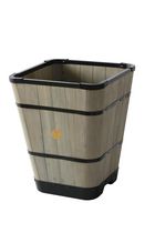 16" Grey Square Wooden Planter - 2 Pack