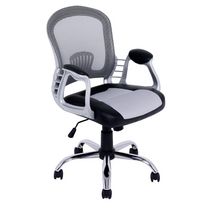 CorLiving Quinn Faux Leather And Mesh 19"-23" Seat Height Office Chair with Lumbar Support