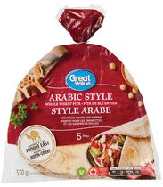 Pita de blé entier Great Value au style arabe