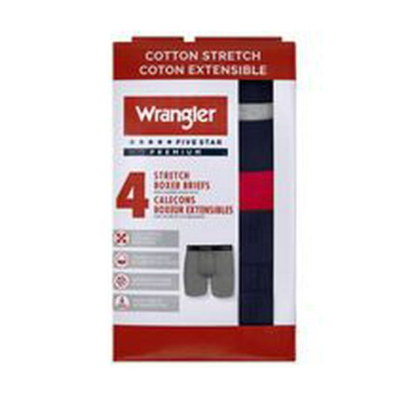 Wrangler Men's Cotton Stretch Boxer Brief Set, Wrangler 4 Pack