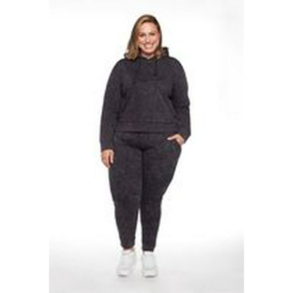 Frankie and Stella ™ Women Acid Wash Hoodie | Black