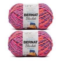Bernat® Blanket Brights™ Yarn (2 Pack), Polyester #6 Super Bulky, 10.5oz/300g, 220 Yards
