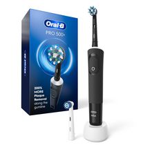 Oral-B Pro 500 + Electric Toothbrush with (2) Brush Head, Rechargeable
