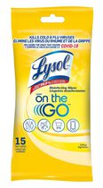 LYSOL Disinfecting Wipes - Lysol On the Go Citrus 15 ct
