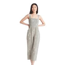 Devoted smocked wide leg jumpsuit