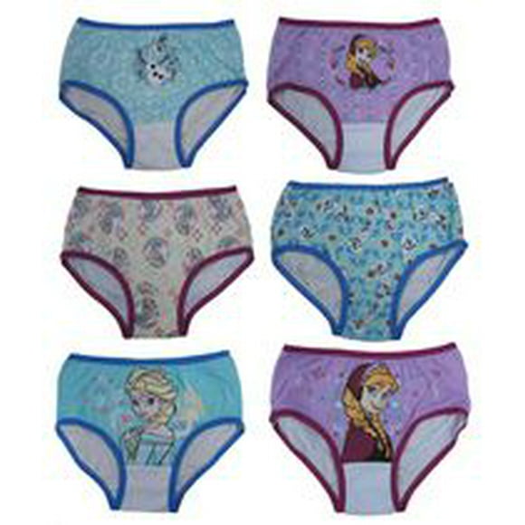 Disney Frozen Knit underwear 6 Pack Kids Girls, Sizes 2T to 8