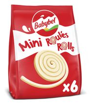 Babybel Mini Rolls Cheese Snacks, 6 Pack