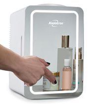 Koolatron Réfrigérateur à cosmétiques avec miroir illuminé par DEL, AC/DC, 6L
