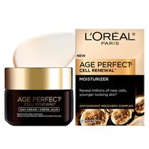 L'Oréal Paris Day Moisturizer Cream, Age Perfect Cell Renewal, Antioxidant Recovery Complex, Reduces look of Wrinkles, Firmer & More Radiant Skin, Younger Looking Skin, Skincare, 48 ml
