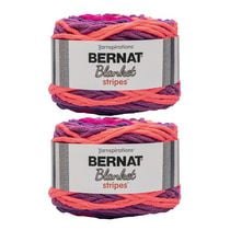 Bernat® Blanket Stripes™ Yarn (2 Pack), Polyester #6 Super Bulky, 10.5oz/300g, 220 Yards