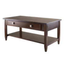 Richmond Coffee Table with Tapered Legs in Walnut Finish