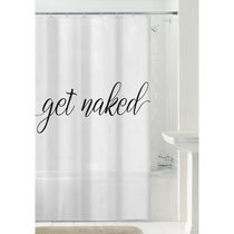 Rideau de douche « Get Naked » en PEVA Mainstays, noir