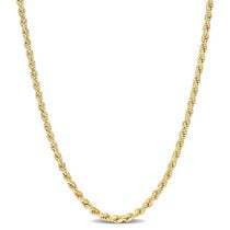 Miabella 18K Yellow Gold Plated Sterling Silver Rope Chain Necklace