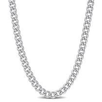 Miabella Sterling Silver Curb Link Necklace