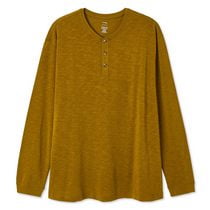 T-shirt henley à manches longues George Plus pour hommes