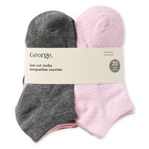 George Girls' Low-Cut Socks 20-Pack