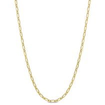 Miabella 18K Yellow Gold Plated Sterling Silver Diamond Cut Figaro Rolo Chain Necklace