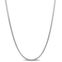 Miabella Sterling Silver Herringbone Chain Necklace
