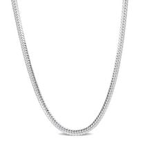 Miabella Sterling Silver Herringbone Chain Necklace