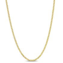 Collier en chaîne rolo de Miabella en argent sterling plaqué or jaune 18K