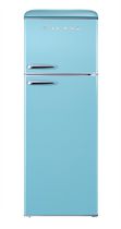 Réfrigérateur Galanz rétro de 12 pi3 à congélateur supérieur Bleu